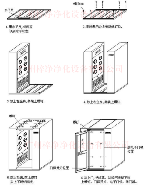 全不銹鋼風(fēng)淋室安裝順序